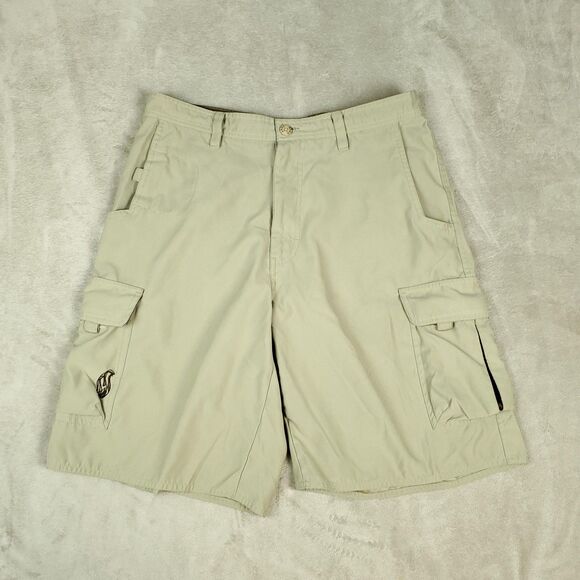 Tony Hawk Other - Tony Hawk Cargo Shorts Mens 34 Beige Polyester Microfiber Skate Outdoors Casual